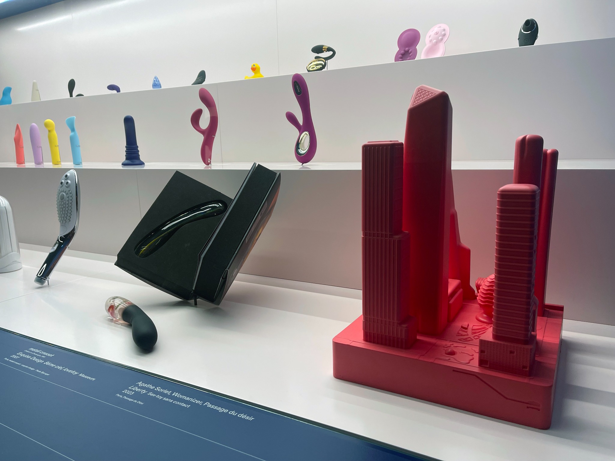 Detail of the Hudson Yards model on display in Paris